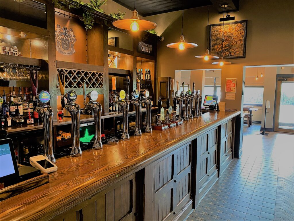 Birley Arms Hotel Warton pub bar beer taps